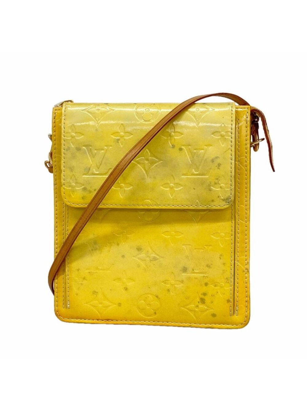 Louis Vuitton Shoulder Bag Vernis Mott Gray